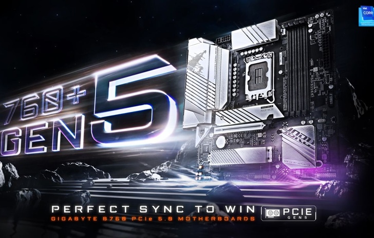 Gigabyte Nuove motherboard B760 GEN5 PCIe 50
