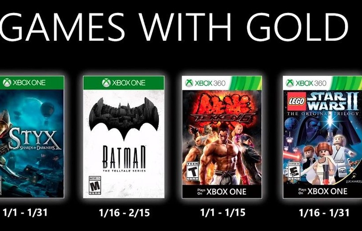 Ecco i Games With Gold di Gennaio