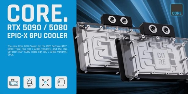 Alphacool - Nuovi waterblock Core EPIC-X per RTX 5090 e 5080