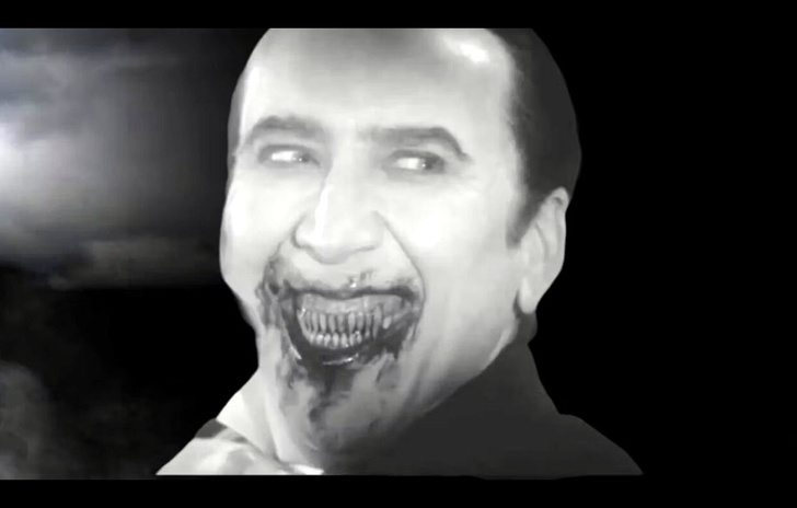 Renfield Lo spot TV con Nicolas Cage vampiro in bianco e nero