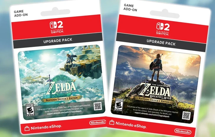 The Legend of Zelda su Switch 2 confermati i prezzi dellupgrade per BOTW e TOTK