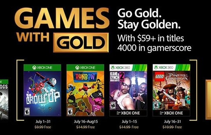 Ecco i giochi Live With Gold di Luglio