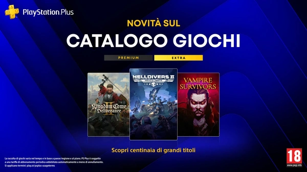 PlayStation Plus: i giochi Extra e Premium di agosto, con Helldivers 2