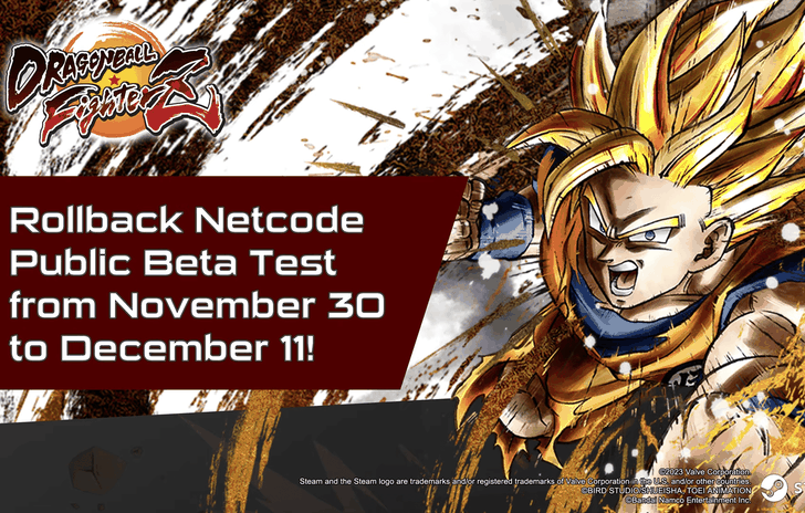 Dragon Ball FighterZ unopen beta su PC per testare il rollback netcode