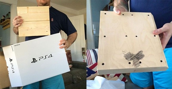 Riceve a natale una PS4... di legno, con disegnato sopra un pene...