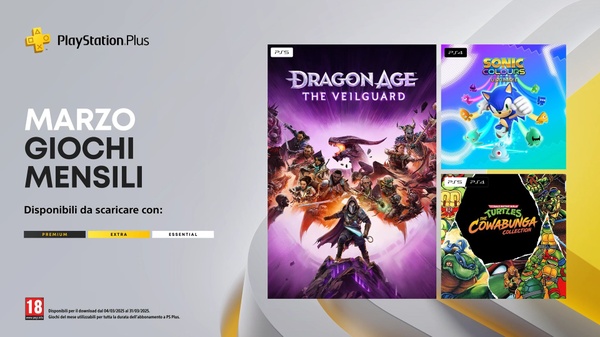 PlayStation Plus: i giochi di marzo, con Dragon Age