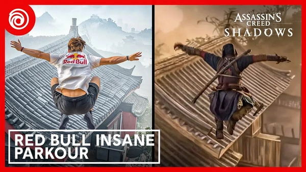 Assassin's Creed Shadows: il parkour estremo di Red Bull