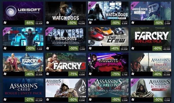 Sconti a marchio Ubisoft su Steam