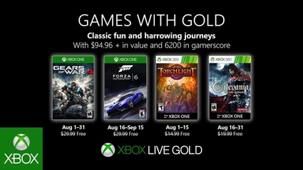 Ecco quali sono i titoli Games With Gold di agosto