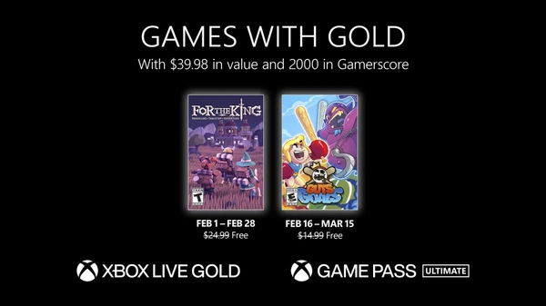 Games with Gold, i titoli di febbraio