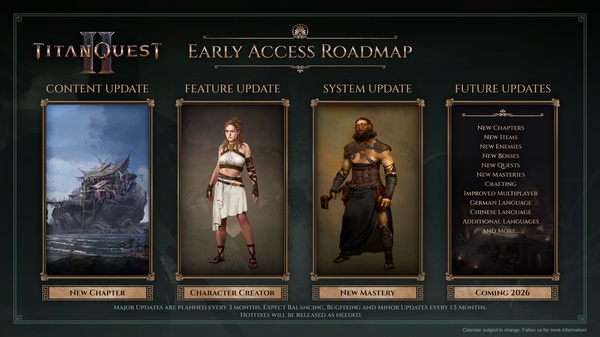 Grimlore Games presenta la roadmap dei nuovi contenuti per Titan Quest II
