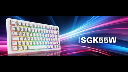 Sharkoon SGK55W - Tastiera 75% con gasket