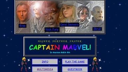 Un tuffo nel passato per il sito di Captain Marvel