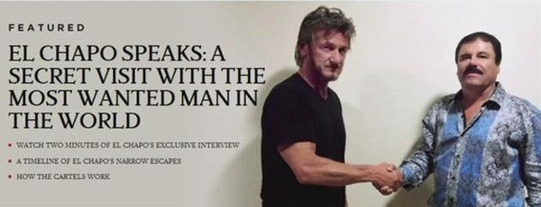 Sean Penn indagato dalle autorita messicane per la sua intervista a El Chapo
