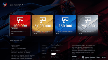 GT7, le microtransazioni non sono poi cosi micro