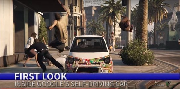 GTA V e stato usato per le simulazioni di guida senza un pilota umano