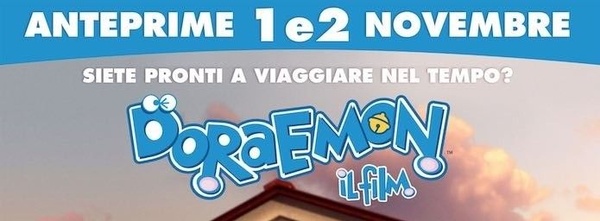 Doraemon: 1 e 2 Novembre anteprima nazionale nei cinema!
