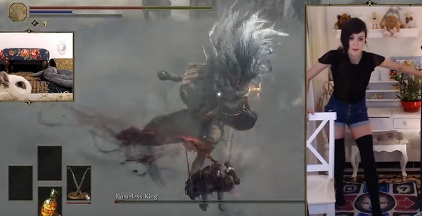 Il piu difficile boss di Dark Souls 3 sconfitto con un dance pad