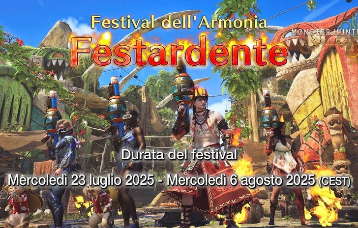 Monster Hunter Wilds in arrivo il Festival dellArmonia Festardente