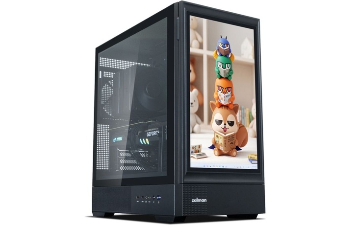 Zalman Z20 DS Case PC con monitor Full HD rimovibile