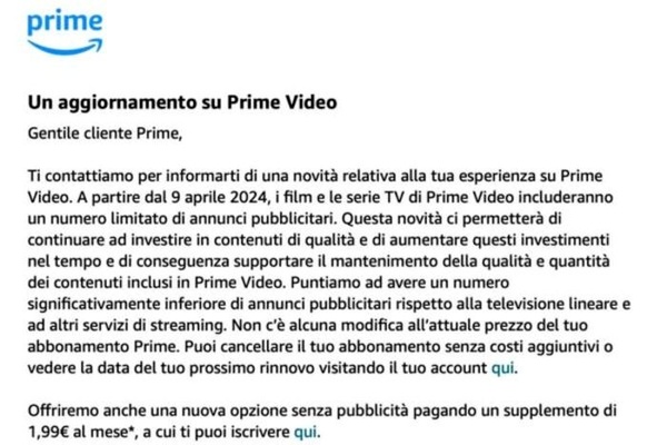 Prime Video batte cassa: spot pubblicitari o sovrapprezzo mensile