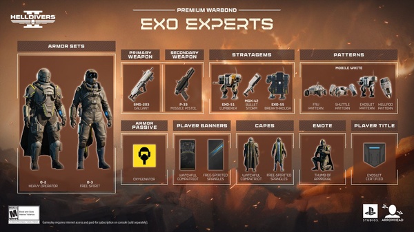 Helldivers 2 si fa robotico col Warbond Exo Experts