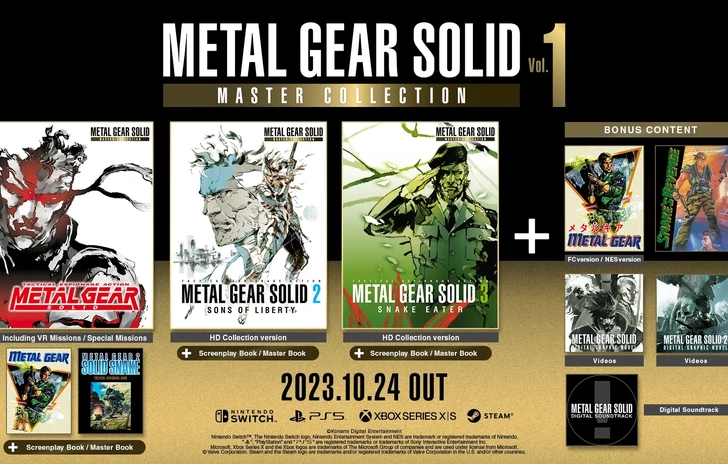 Metal Gear Solid Master Collection Vol1 in arrivo su PC e Console