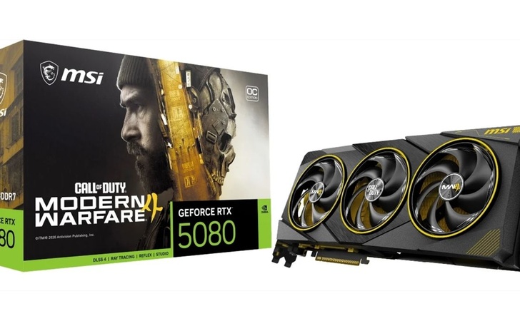 MSI RTX 5080 COD MW4 Edition e Ghost sul backplate