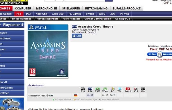 E Empire il prossimo Assassins Creed