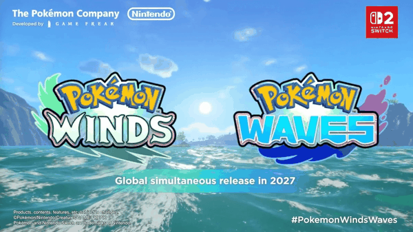 Pokemon Winds e Pokemon Waves, annunciata la decima generazione di Pokemon