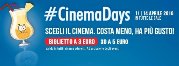 Partenza positiva per i CinemaDays! Nel primo giorno 207mila ingressi