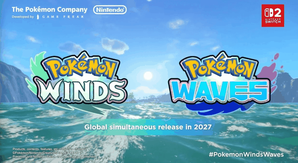 Pokemon Winds e Pokemon Waves, annunciata la decima generazione di Pokemon