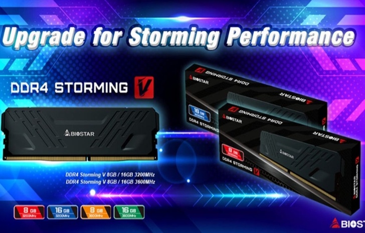 BIOSTAR e le nuove memorie DDR4 Serie StormingV