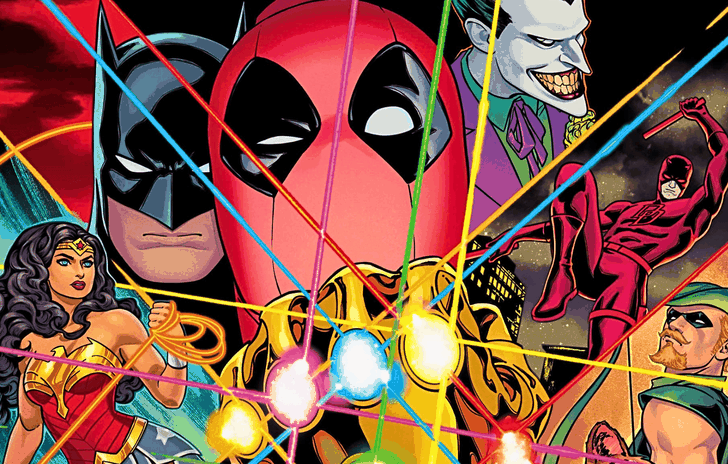 Tre copertine due universi una sfida annunciata Deadpool e Batman uniti nello stesso fumetto