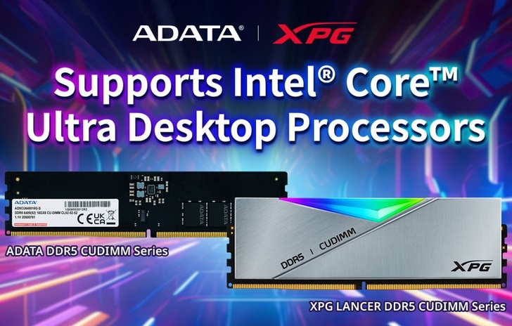 ADATA CUDIMM DDR5 Supporto ai processori Intel Core Ultra