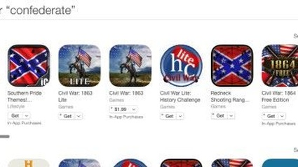Apple "brucia" la bandiera dei Confederati