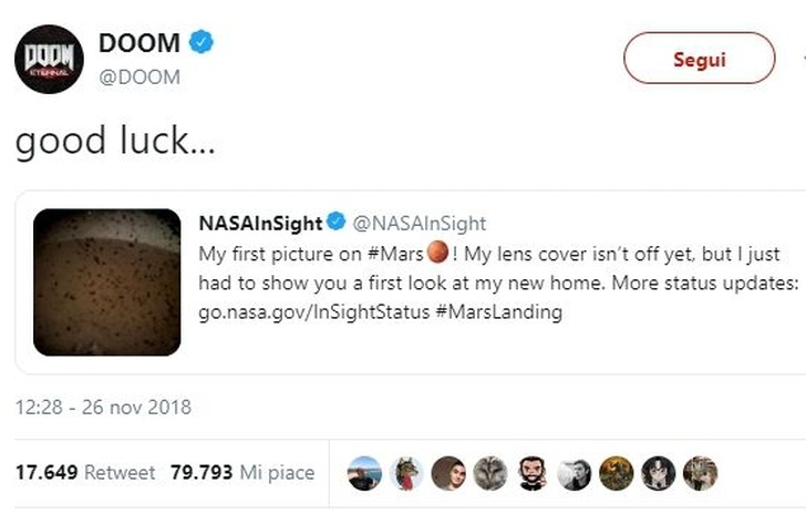 Il geniale commento di Id Software al post della NASA