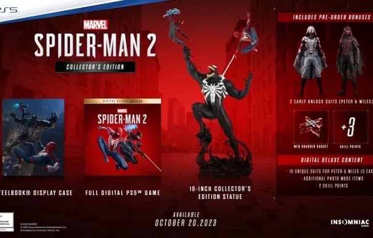 Marvels SpiderMan 2 aperte le prenotazioni per tutte le versioni
