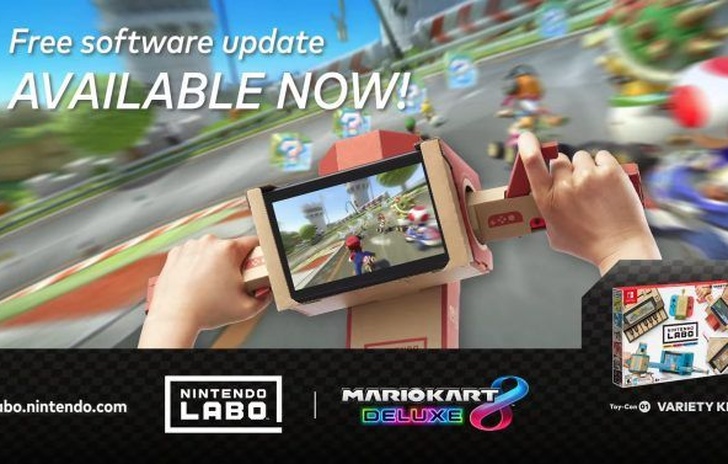Mario Kart 8 Deluxe si rende compatibile con Nintendo Labo