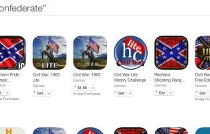 Apple brucia la bandiera dei Confederati