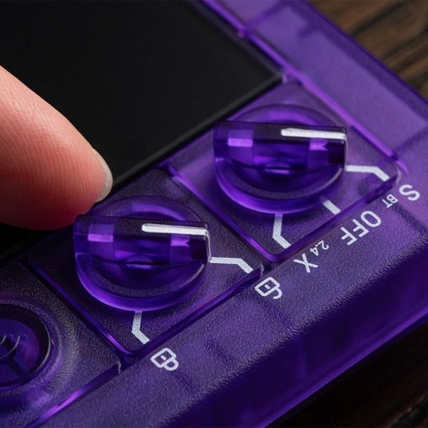 8BitDo - Controller arcade Transparent Purple Signature Edition