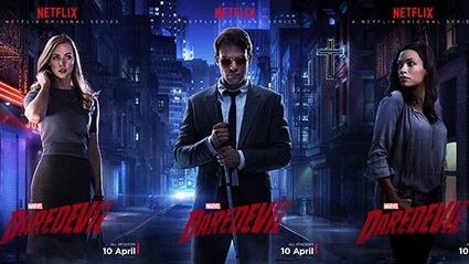 Spot e character poster per la serie Daredevil