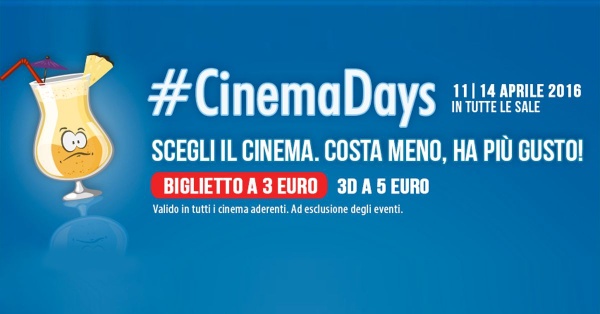Tutte le iniziative che partiranno con i CinemaDays! Ecco anche i film e le sale che aderiscono