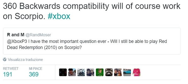 La retrocompatibilita 360 funzionera anche su Scorpio