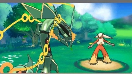 La megaevoluzione del Pokemon leggendario Rayquaza