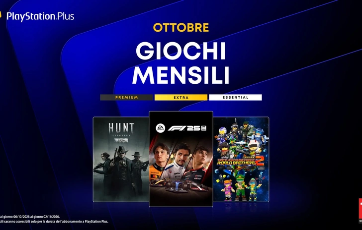 PlayStation Plus i giochi di ottobre con F1 25