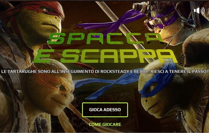 Un webgame per Tartarughe Ninja 2 Fuori dallOmbra