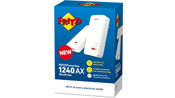 AVM FRITZ!Powerline 1240 AX WLAN Set, per una rete domestica senza interruzioni