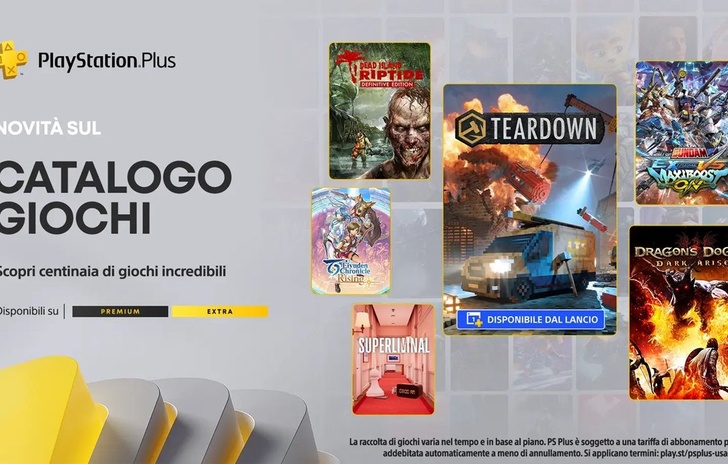 PlayStation Plus i titoli Extra e Premium di novembre