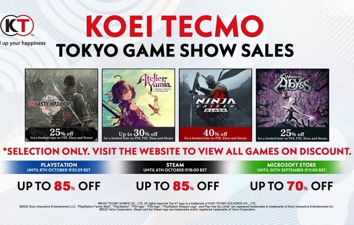 KOEI TECMO Europe Announces Tokyo Game Show 2025 Sales